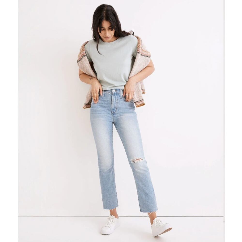 Madewell Perfect Vintage Jean Coney Wash Destroyed Edition NE025 26P 26 Petite